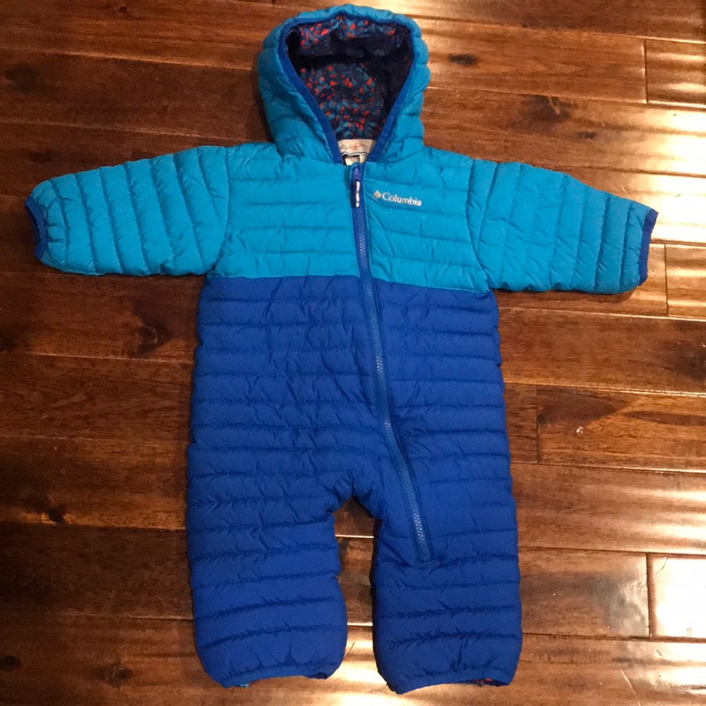 Baby’s reversible Columbia snowsuit